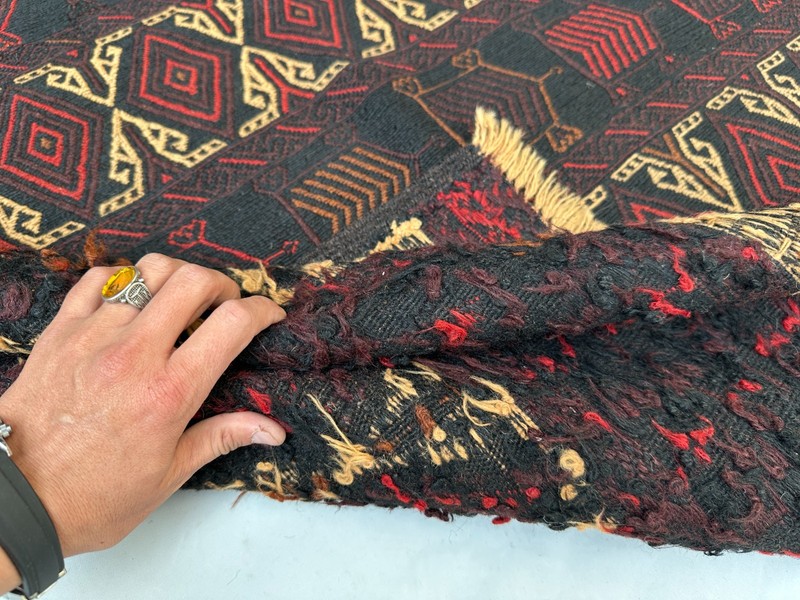 4'5 X 6'2 Ft Vintage Gorgeous Afghan Full Soumak Adreskan Tribal Herat Klim gallery