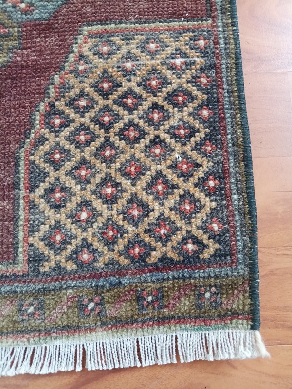 Small rug 2x3, Mini turkish rug, Door mat rug, geometric rug antique bath rug dd gallery