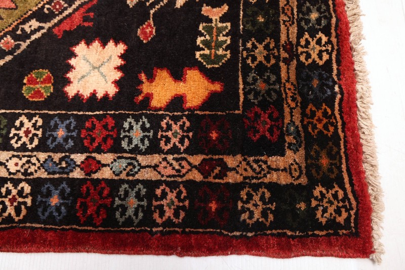Vintage Hand-knotted Runner Rug 3'8" x 9'2" Traditional Oriental Wool Carpet gallery