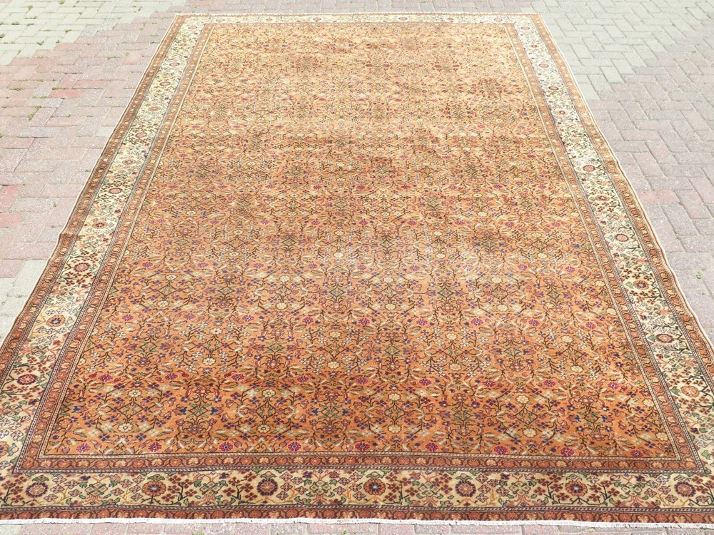Turkish Rug, Area Rugs 8x12, Handmade Floor Carpet, Keseria Wool Rug 100"X139"