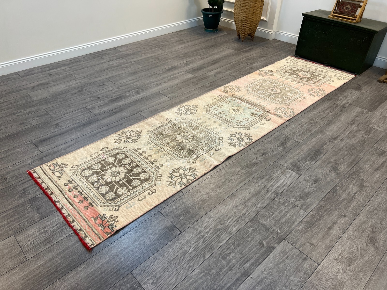 Oushak Runner Rug, Floor Runner Rug, Kitchen Runner Rug, 2.6 x 10.4 ft gallery