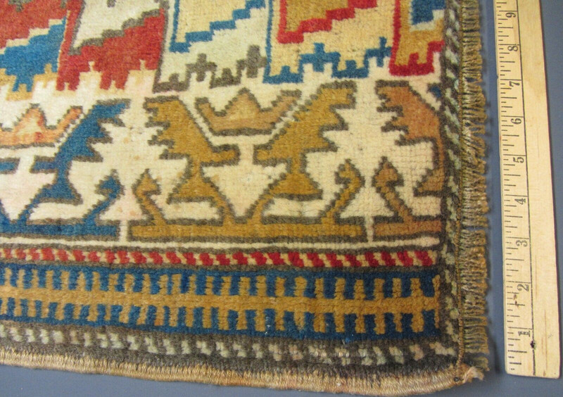 24" x 24" Turkish Vaghireh Sampler Rug Soft Wool Semi-Antique Muted Colors gallery