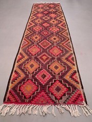 Old Turkish Kilim Runner 360×107 cm, Vintage Kelim Rug, Long and Narrow