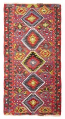 Vintage Hand Woven Area Rug 4’7″ x 9’2″ Traditional Wool Oriental Carpet