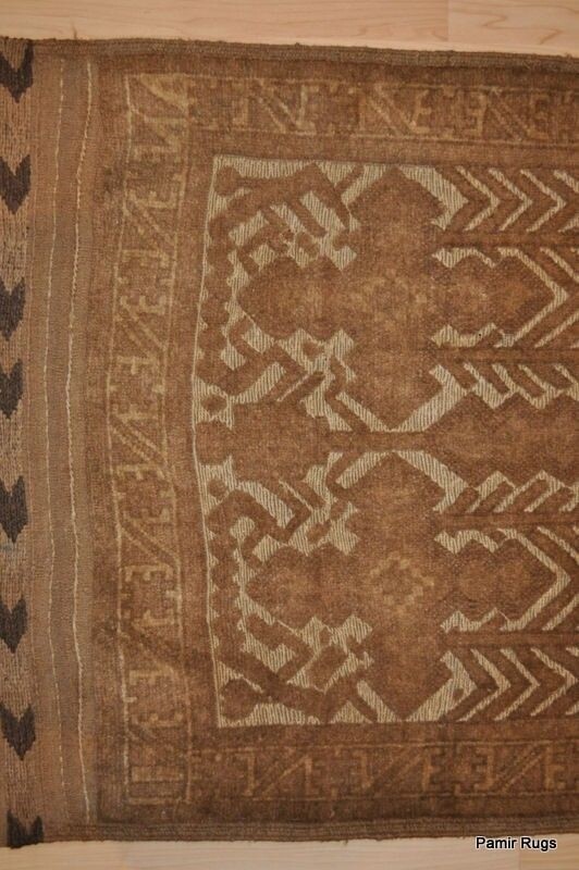 _HALL_RUNNER_13 FT. HANDMADE VEGETABLE DYE KILIM RUG tan khaki Brown *Kazak* gallery