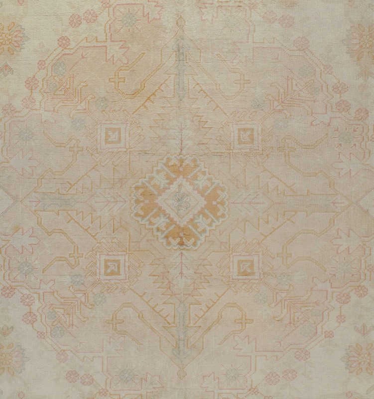 Antique Turkish Oushak Rug, 12'3 X 15'10 E23169 gallery