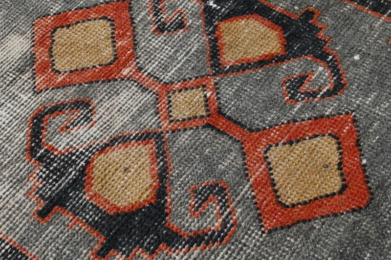 Vintage Turkish Runner Rug 2x11ft Wool Anatolian Handmade Hallway Oushak RUST gallery
