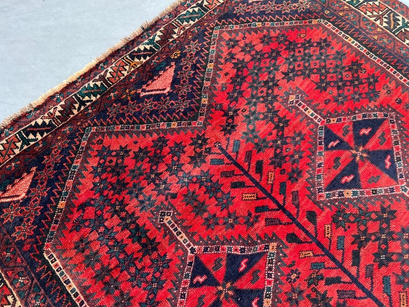 5'9x7'10 Ft Vintage Caucasian Geometric Medallion Hand Knotted Wool Rug gallery