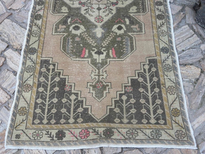 Hand-Knotted Turkish Carpet 5x9 Pale Pink Wool Oriental Rug Medium Size Area gallery