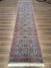 Indo Per’sian Bidjar Runner 3×11, Hallway Rug, Herati Pattern, Wool