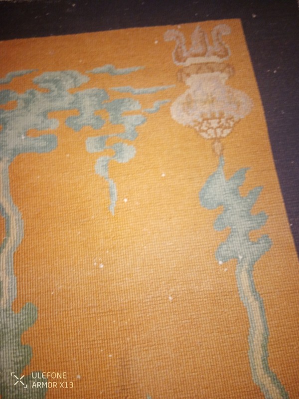 RARE Antique 1920s or Earlier Hand-Knotted Wool Chinese ART DECO Oriental Rug gallery
