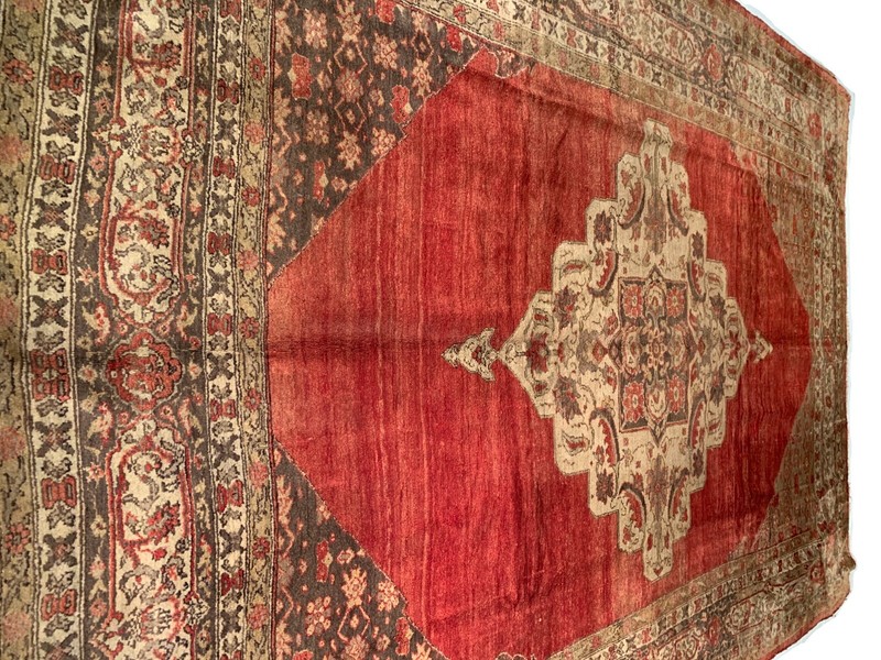 Rust Original Antique Turkish Oushak 9'6'' X 12'6'' gallery