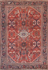 Antique Pre-1900 Traditional Ardakan Vegetable Dye Area Rug 7’x11′ Handmade Rug