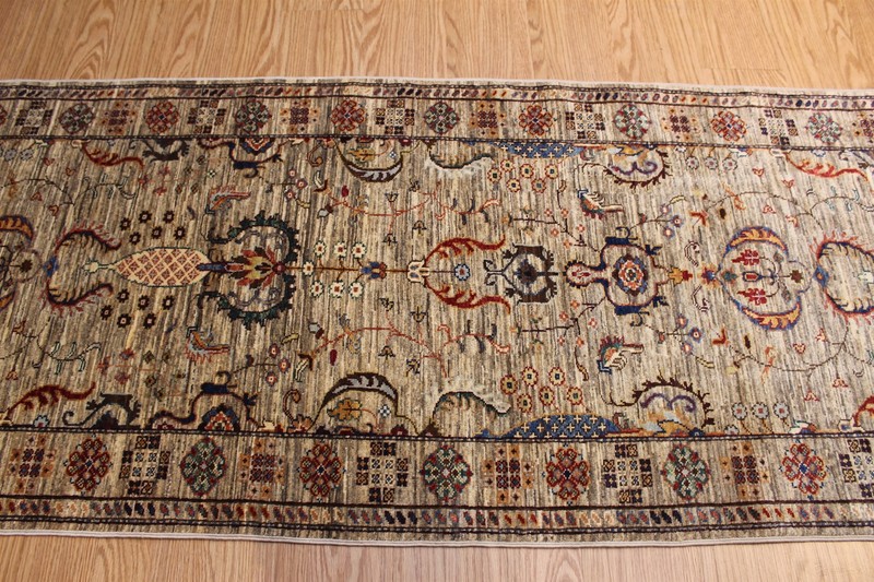 20 FT LONG HALL RUNNER Handmade Fine Quality Made of Natural Wool Natural Dyes gallery