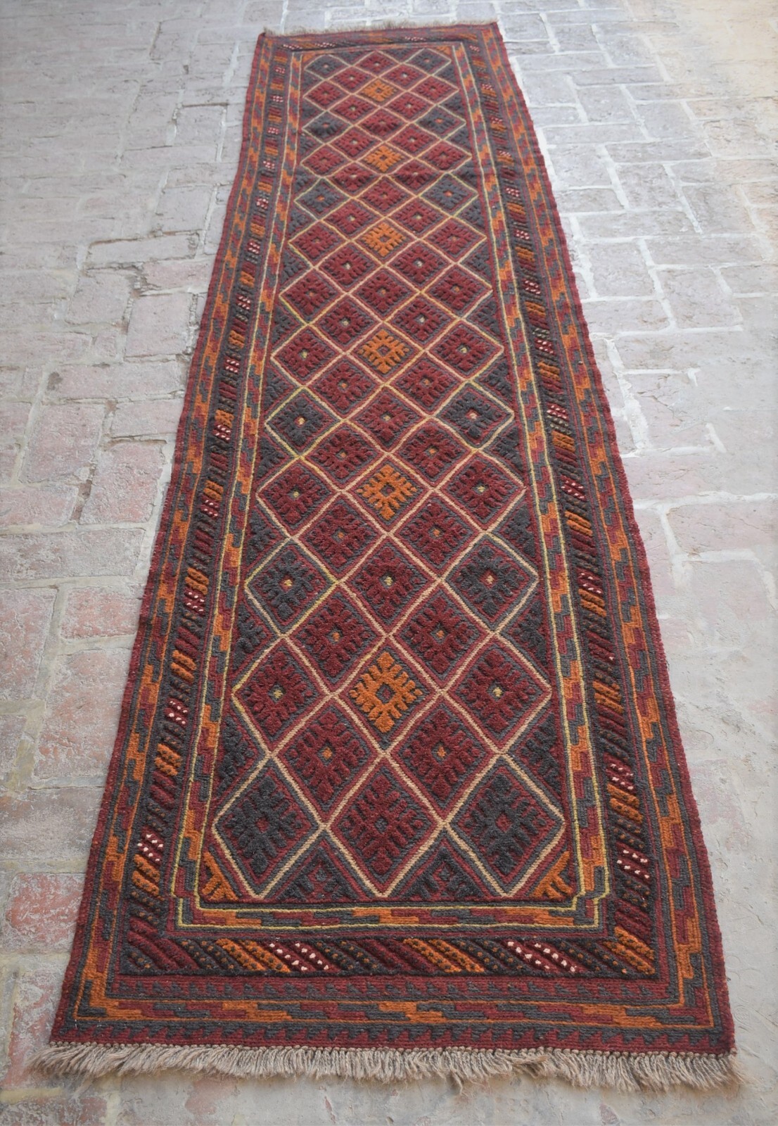 2x11 Ft Handmade Tribal Afghan Moshvani Hallway Runner Antique Persian Wool Rug gallery