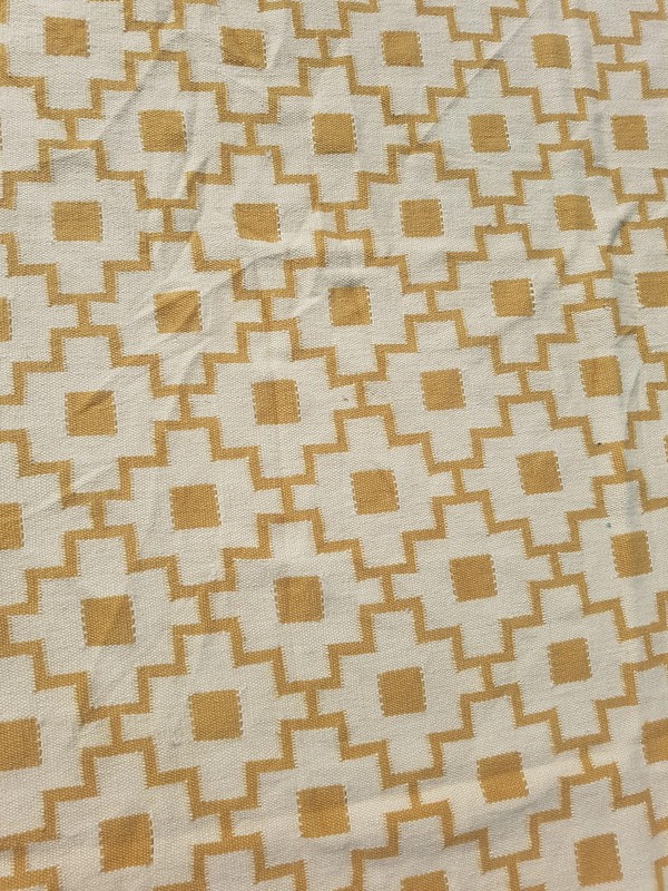 Vintage Handmade Traditional Geometric Yellow Kilim Floor Rug Carpet 236x164cm gallery