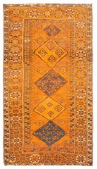 Vintage 4’9″ x 8’8″ Traditional Hand Knotted Vegetable Dye Wool Area Rug