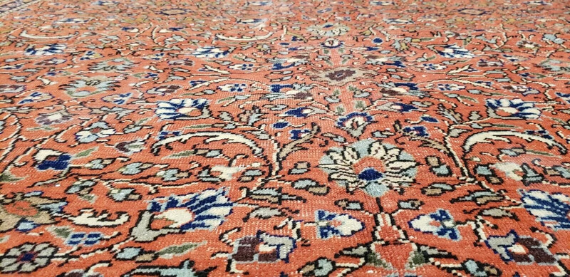 Exquisite Antique 1940-1950's Natural Dye Wool Pile High-End Kayser Rug 6'6"×9'4 gallery