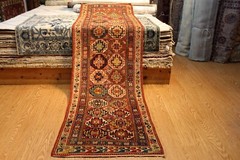 Antique Caucasian Moghan Kazak circa 1850’s authentic vintage 3×12 ft. 19th c.