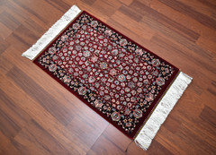Silk Rug 100 % Bamboo Silk Mini Rug 16” x 23” Home Decor Rug Wall Hangings Rug