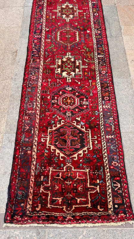 3' x 16'2'' Vintage Rug Runner Carpet Natural Village Handmade Rug.SKU:P1761 gallery