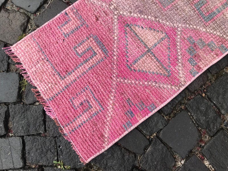 9,08 X 1,41 Ft Runner Rug Turkish Runner Rug Oushak Runner Vintage Runner gallery