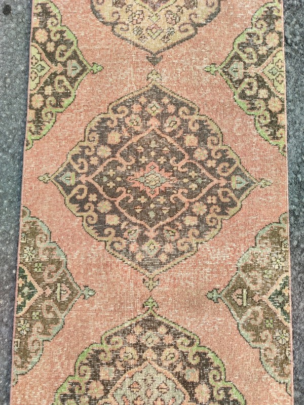 25 ft extra long runner rug Hallway, Long runner Turkish Oushak vintage 3x25 gallery