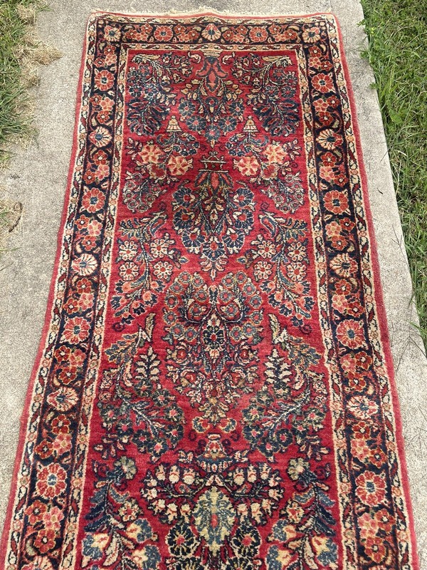 ANTIQUE AMERICAN SAROUK RUNNER 2'8"x20' gallery