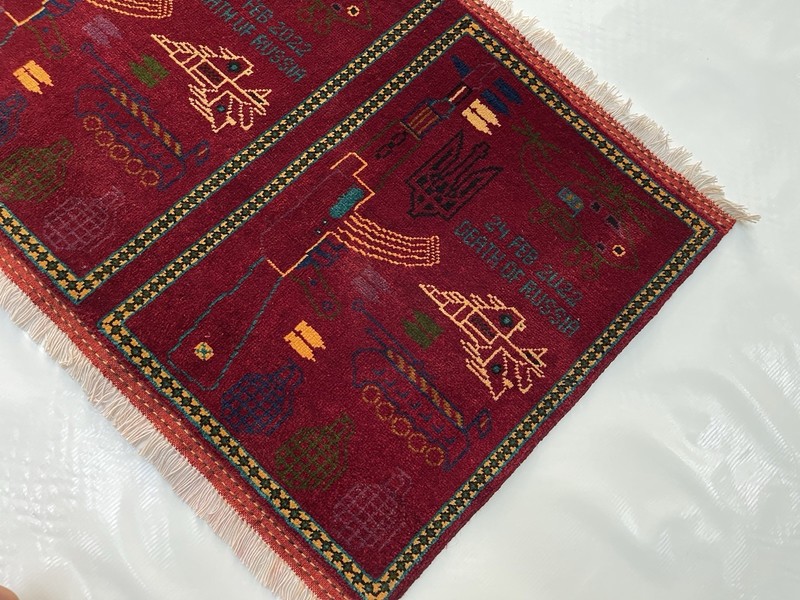 #583 War rug Afghan War Rug Wool Rug Beautifully Made Small War Rug 90x65 cm gallery